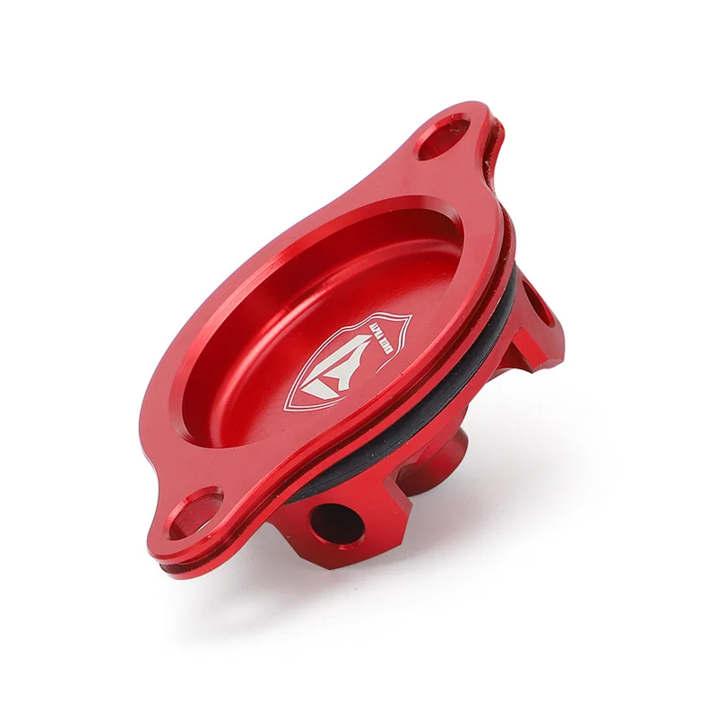 CNC Aluminum Oil Filter Cover Red Anodized For HONDA TRX450R TRX450ER 2006-2014 CRF450R CRF450X