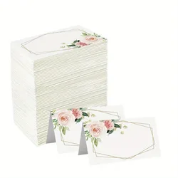 20/50/100pcs Printed Flowers Wedding Seating Number Table Card Name Place Cards Christmas Birthday Party Greeting Card