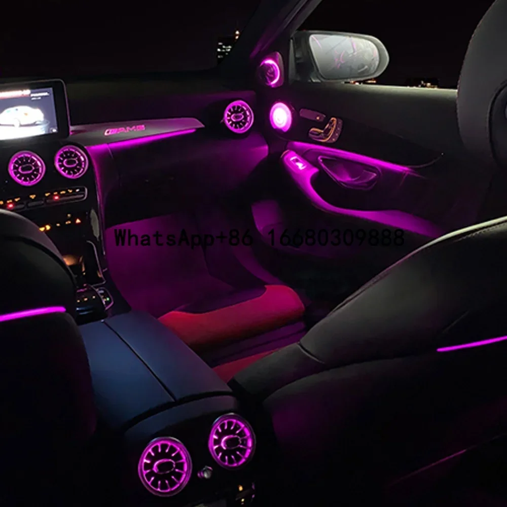 

Car Interior Accessories 12/64 Colors Atmosphere Lighting Ambient Light for C-class W205 GLC X253