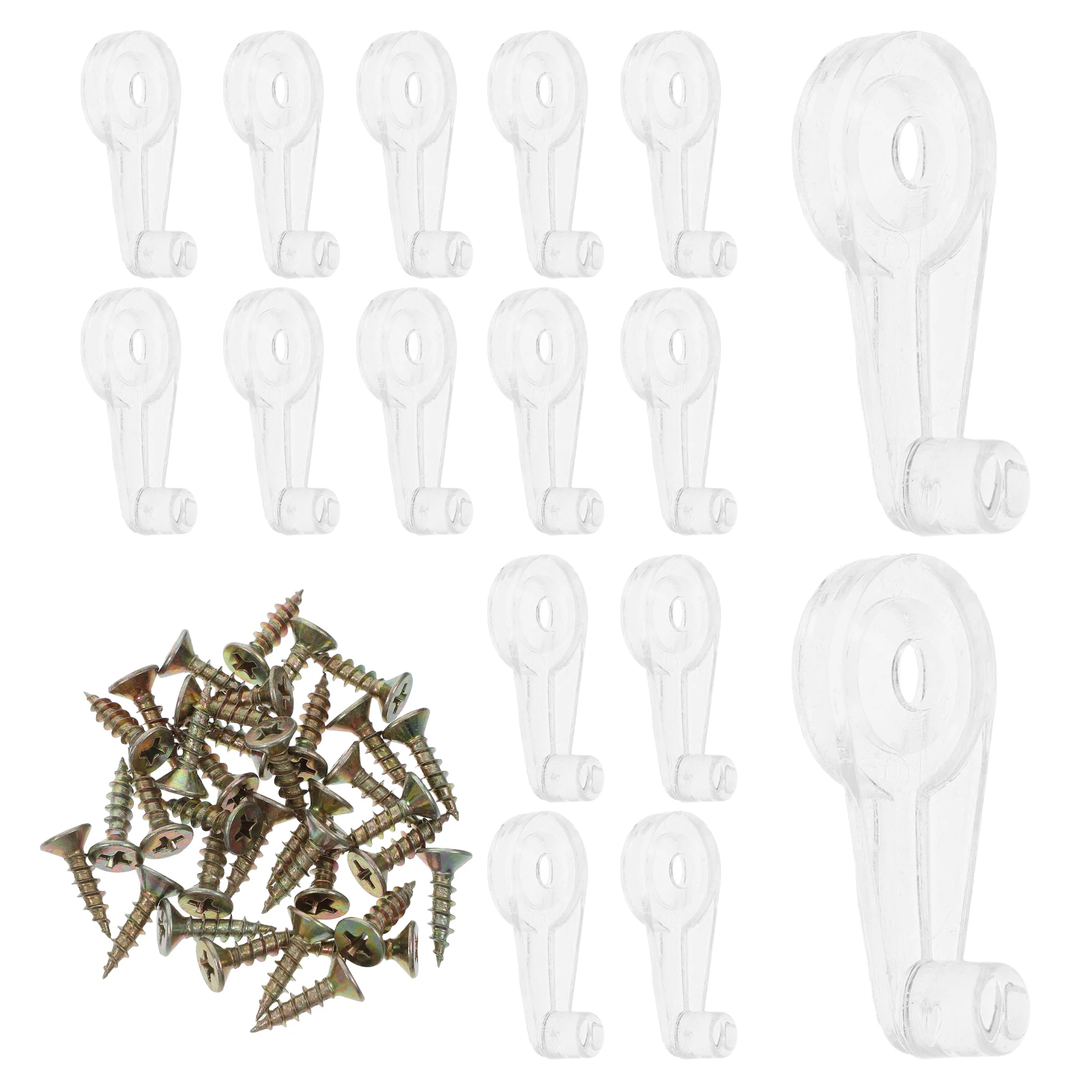 

30Pcs Glass Wardrobe Fixing Clips Plastic Transparent Glass Door Holder Retainer Clips Cabinet Mirror Clamp Support