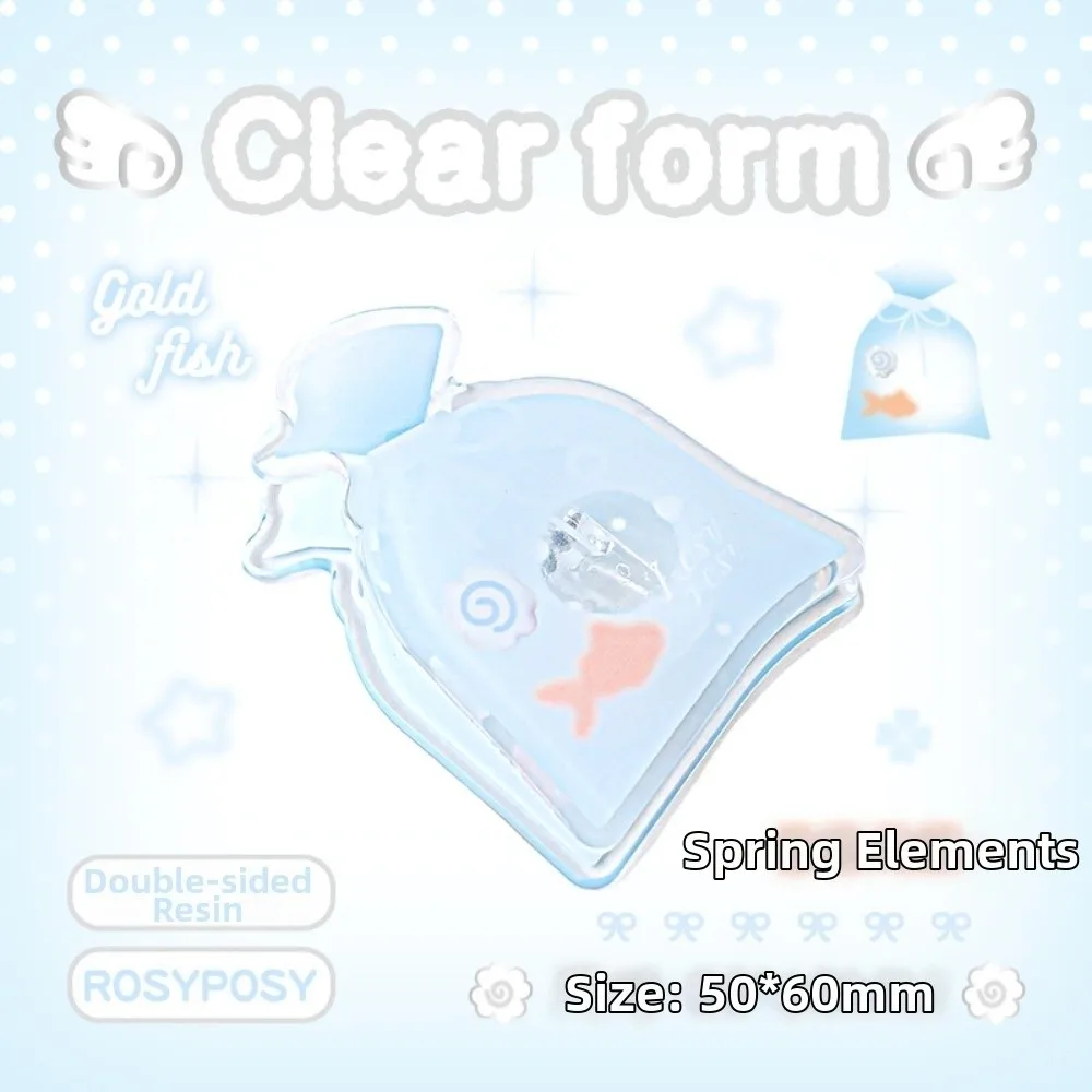 Cute Double-Sided Acrylic Paper Clips Page Holders Portable Book Page Clips Strawberry & Dessert Journal Clips