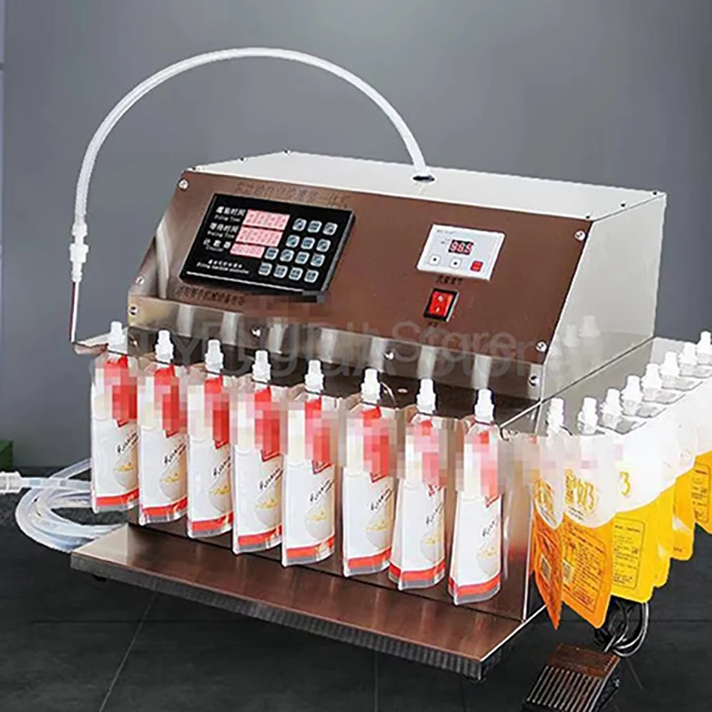 Spout Pouch Automatic Liquid Filling hine Qutative Liquid Filler for Stand Up Pouch Bottle Two In One 6/8/12/16 Nozzles