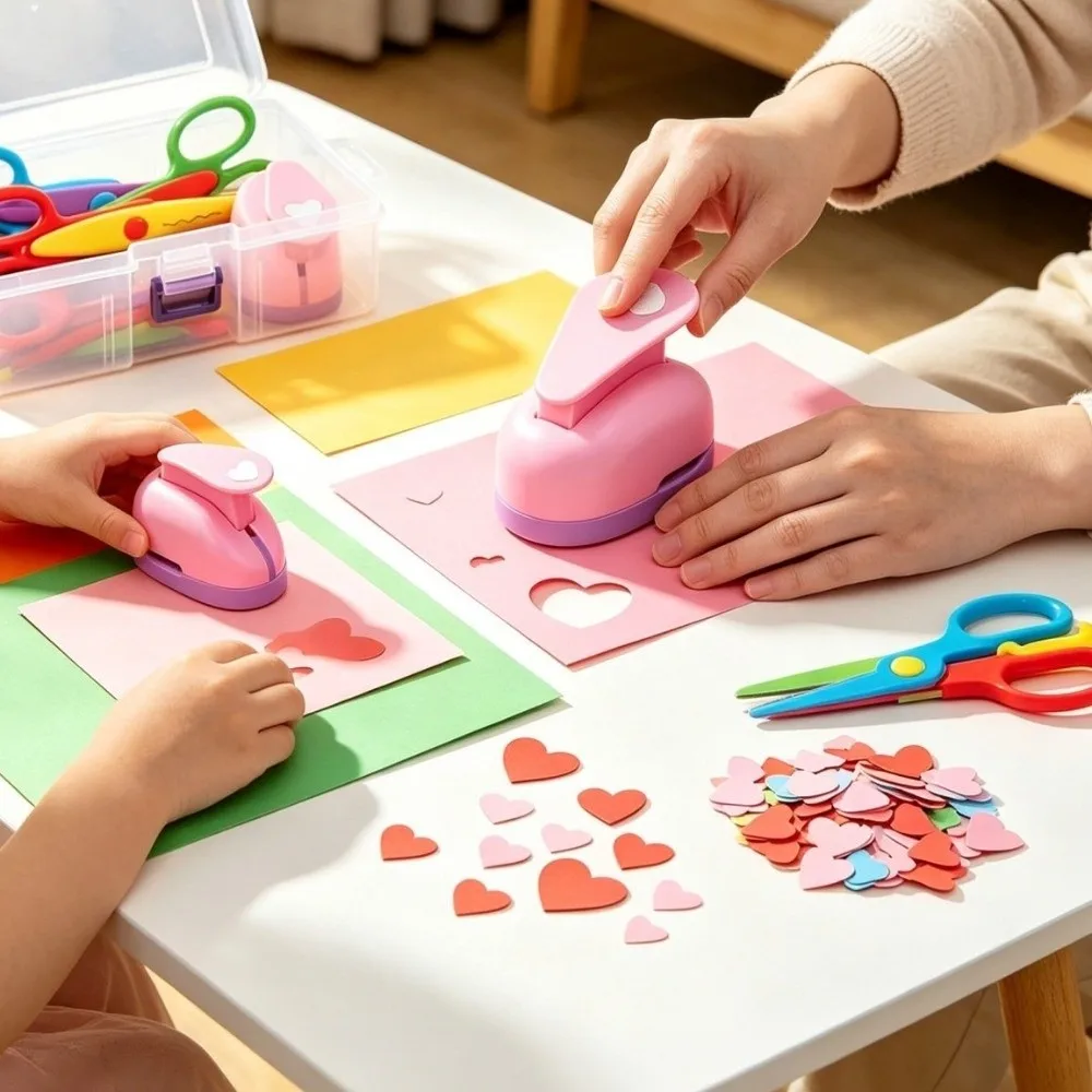 8-75mm Hole Puncher Heart/Star Shaped Hole DIY Scrapbook Paper Cutter Handmade Cards Making Embossing Device Students