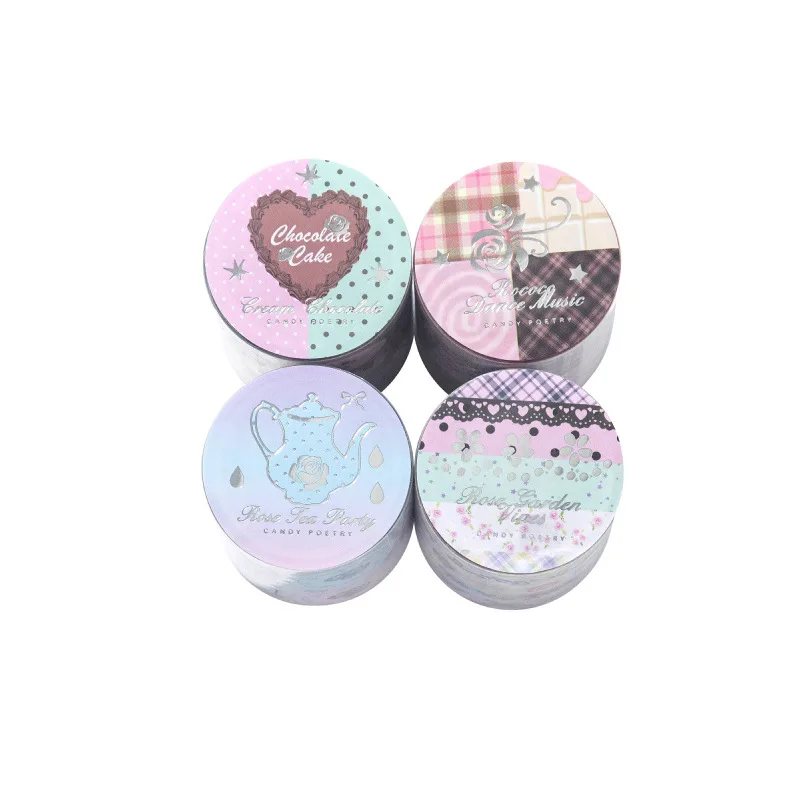 1 Rolle PET Dreidimensionales Silberband Coco Rose House Retro-Stil Vielseitiges Material Handkonto DIY Basis Dekorative Aufkleber – Detail 5