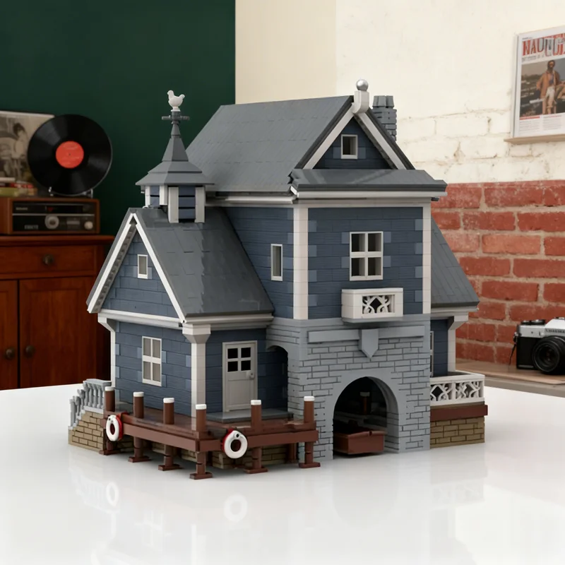 

3703pcs MOC Dock House Modular Streetscape Model Building Blocks Toy Gift Creative Display Collectible Desk Premium Adult Kids