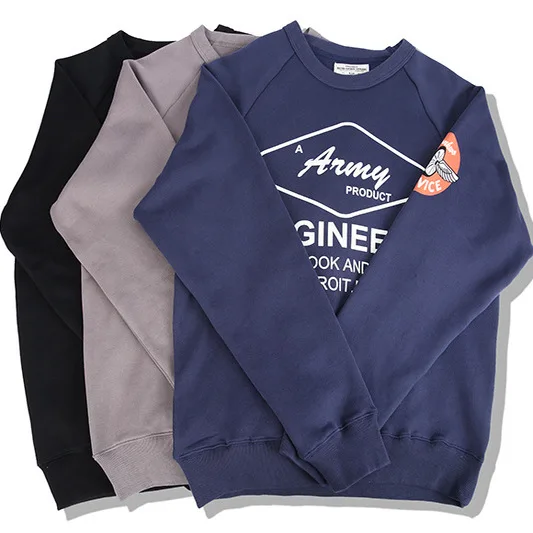 

Vintage Thiened 520G Letter Pattern Hoodie Men's Casual Cotton Sweatirt Heavyweight Retro Sle Streetwear Upperwear