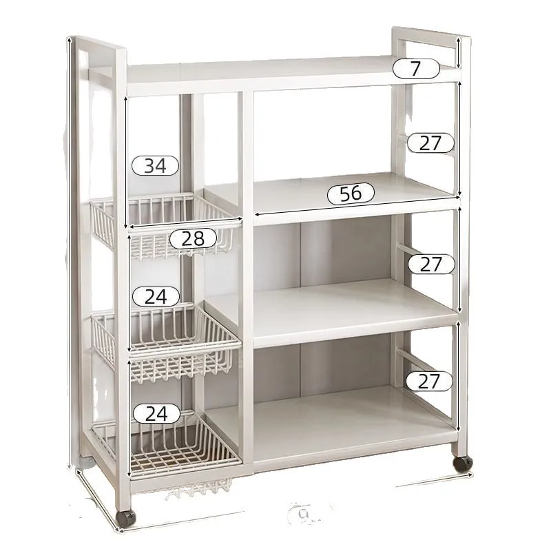 

Kitchen rack, floor-to-ceiling multi-layer vegetable basket storage rack