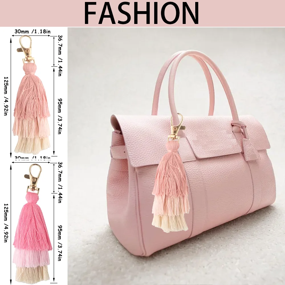 

Sunrony 10 шт. креативный новый богемный этнический стиль трехслойный брелок с кисточками кулон модная сумка аксессуары оптом