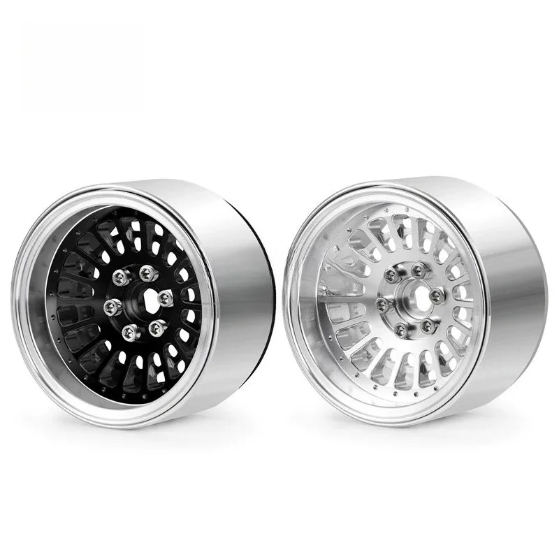 2.2 Inch CNC Aluminum Negative Offset Beadlock Wheel Rims For 1/10 RC Crawler Car Metal Clamp Tire Wheel Hub Upgrade Parts