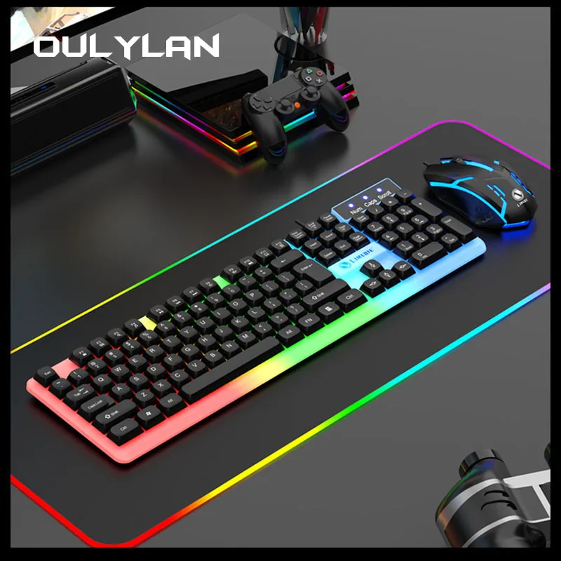 2024 New Illuminated keyboard and Mouse USB Mechanical Feel Wired Spherical Keycap Cover With Multiple Color Options