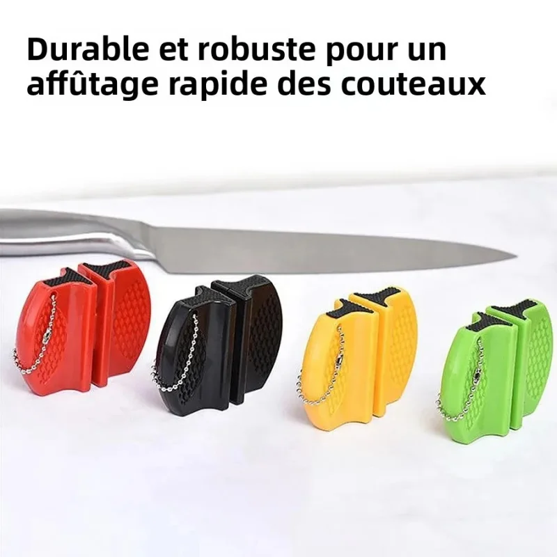 Mini Dual-sided Knife Sharpener, Portable Outdoor and Kitchen Tool for Quick Knife Sharpening