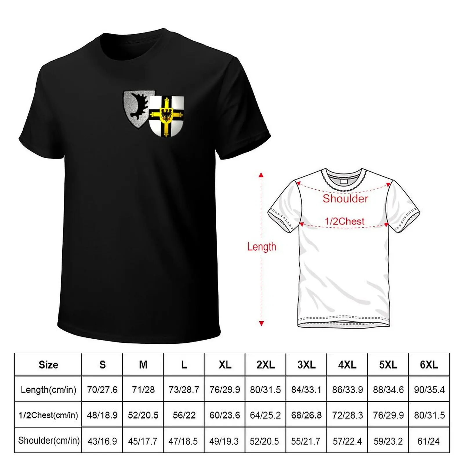 East Prussia Teutonic Knights symbols T-Shirt man t shirt customizeds graphics anime tshirt men t shirt