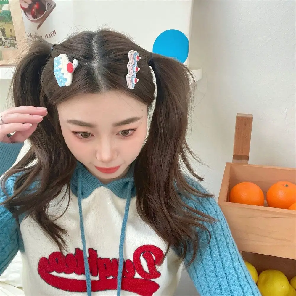 Cute Creative Funny Cherry Cake Hair Clip Cartoon Sweet Acrylic Bang Clip Fashion Korean Style Hairpins