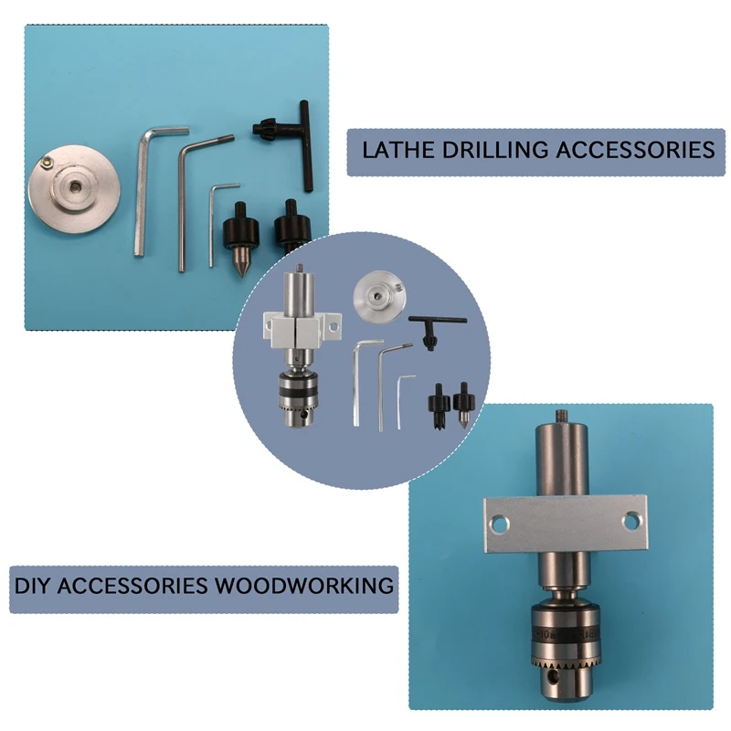 Multifunction Drilling Tailstock Live Center With Claw For Mini Lathe Machine Revolving Centre DIY Accessories Woodworking