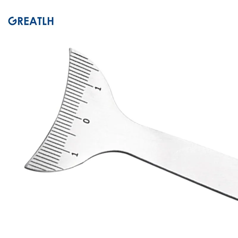 1pcs Double Eyelid Measuring Device Eyelid Plates Reclining Silkworm Ruler Stainless Steel Titanium Alloy