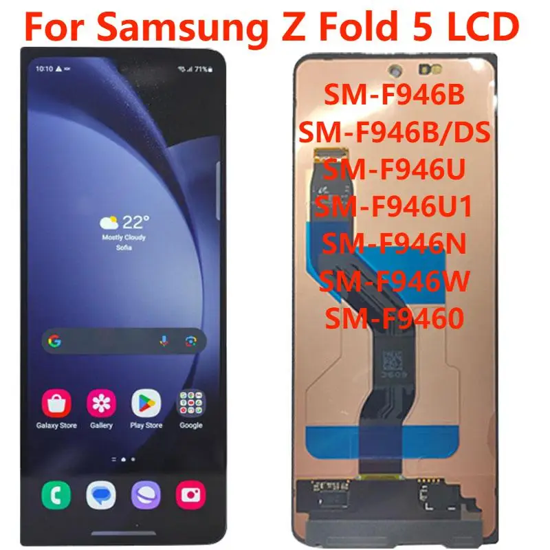 

ЖК-дисплей AMOLED для Samsung Z Fold, 5 дюймов, для телефона F946B/DS F946U F946N, дисплей с сенсорным экраном, дигитайзер в сборе, запасные части для ремонта