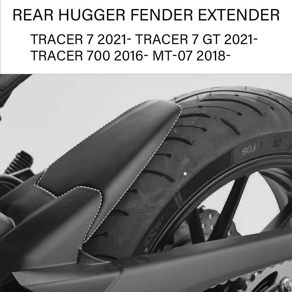 Motorcycle Rear Mudguard Fender Rear Extender Extension For YamahaTracer 7 Tracer 700 2016 - MT-07 MT07 2018 - Accessories