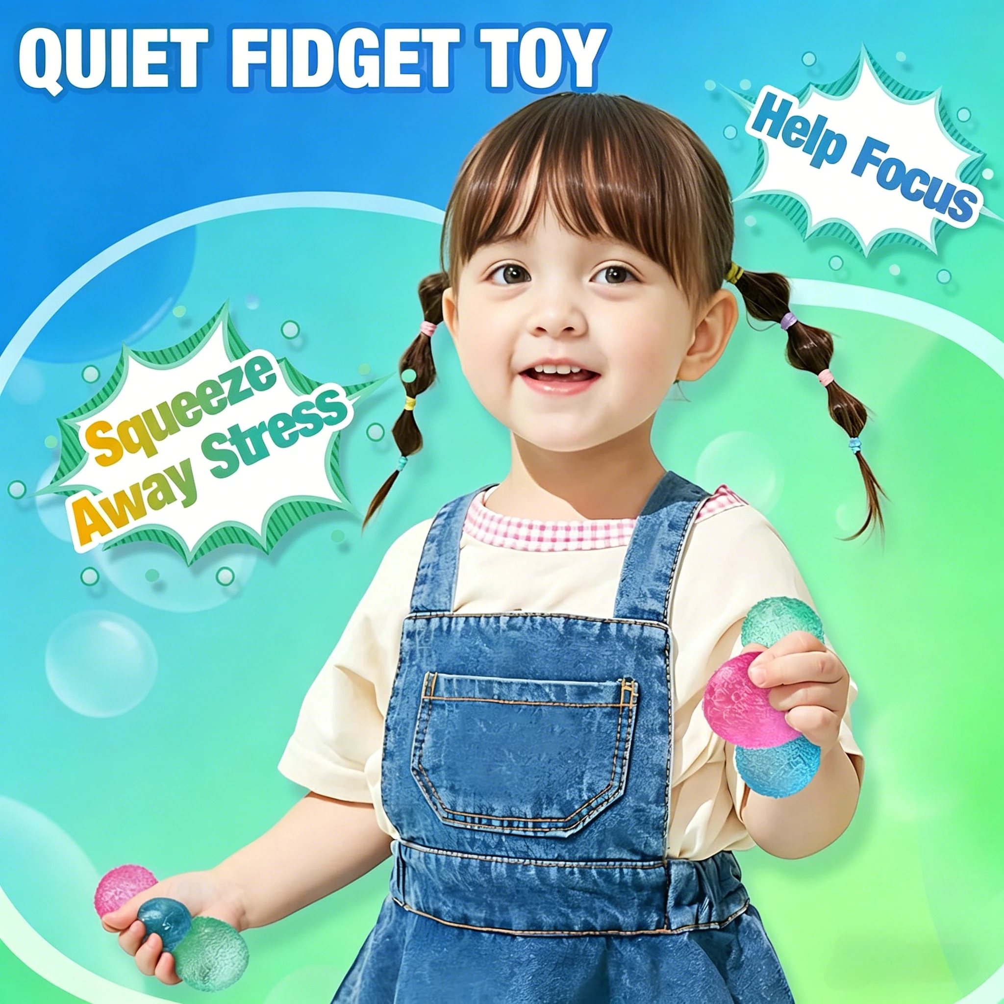 1/3/6 Stück 4CM Texturierter Stressabbau-Ball Langsam Aufsteigender Maltose-Gel Weicher Sensorischer Fidget-Quetschball für Mädchen und Kinder Anti-Stress-Spielzeug – Detail 3