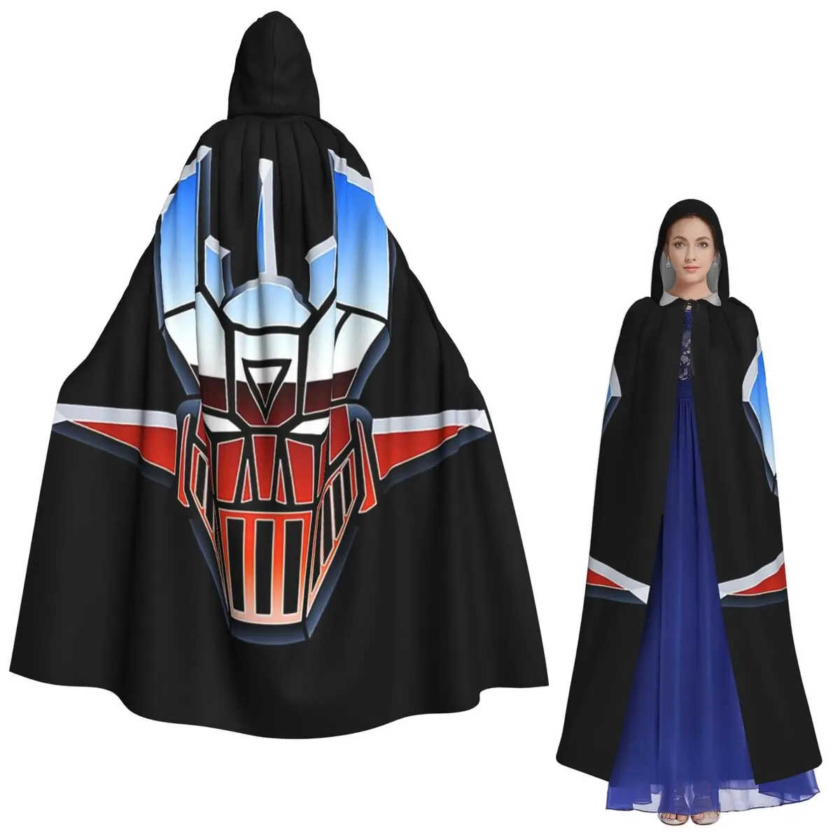 

Mazinger Z аниме робот длинный плащ с капюшоном ведьма средневековый костюм косплей накидка Хэллоуин пальто для взрослых унисекс