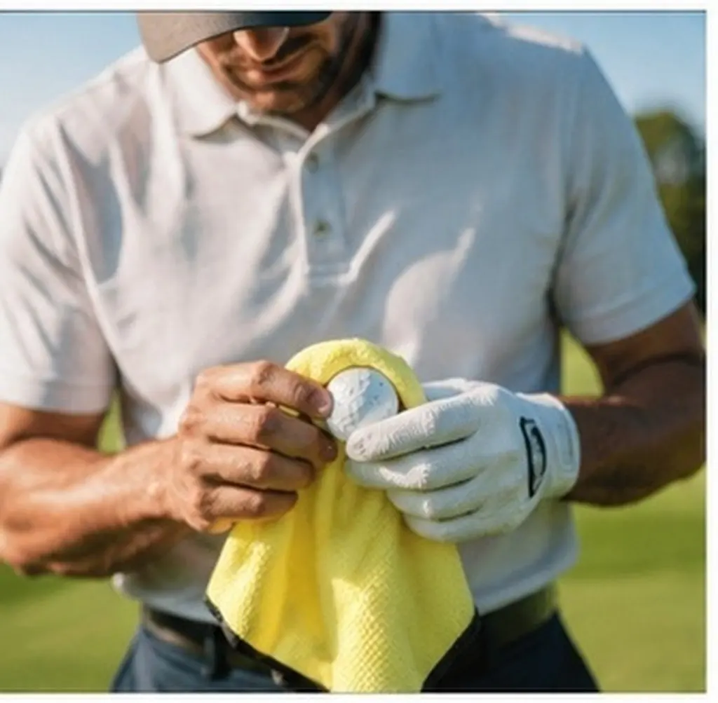 Multi-Functional Golf Ball Towel Microfiber Golf Wipe Towel Portable Lightweight Buckle-Fastened Design Long-Lasting Texture