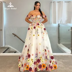 Robe de Mariée Trapèze en Tulle et Dentelle Florale, Tissu Magnifique Personnalisé, pour Patients, Quelle que soit la Femme