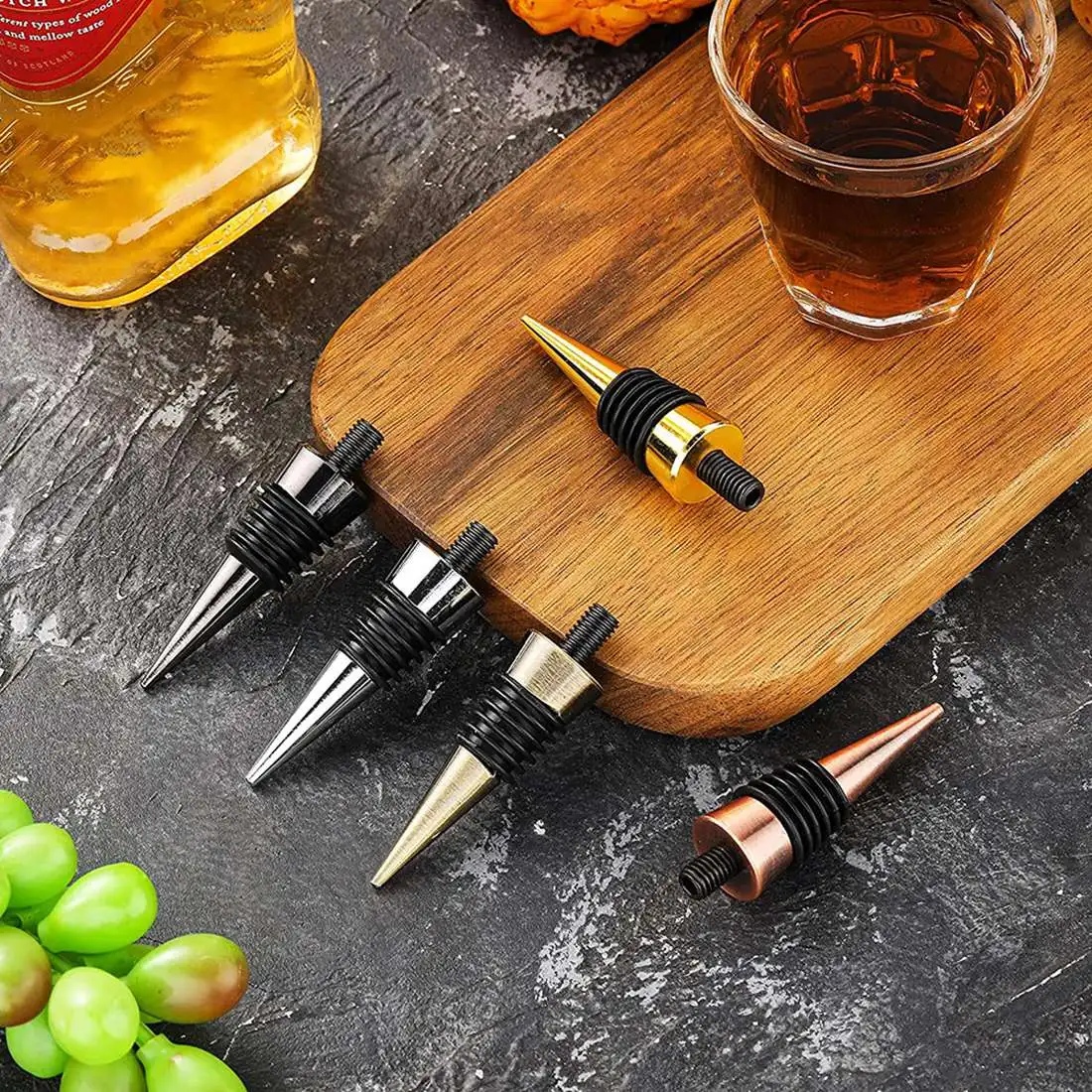 나사산 포스트가 있는 빈 병 스토퍼, 금속 와인 스토퍼 인서트 세트, 목재 터닝 DIY 프로젝트용 하드웨어, 10 개