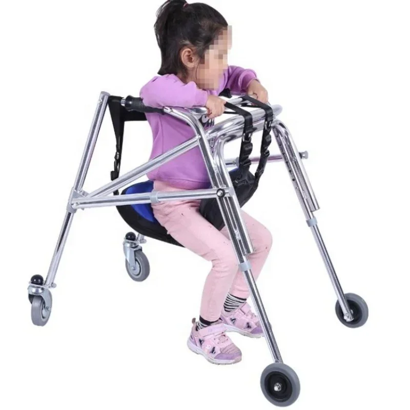 Foldable Children's Walker Lower Limb Training Standing Frame Anti-rollover Leg and Foot Rehabilitation Equipment