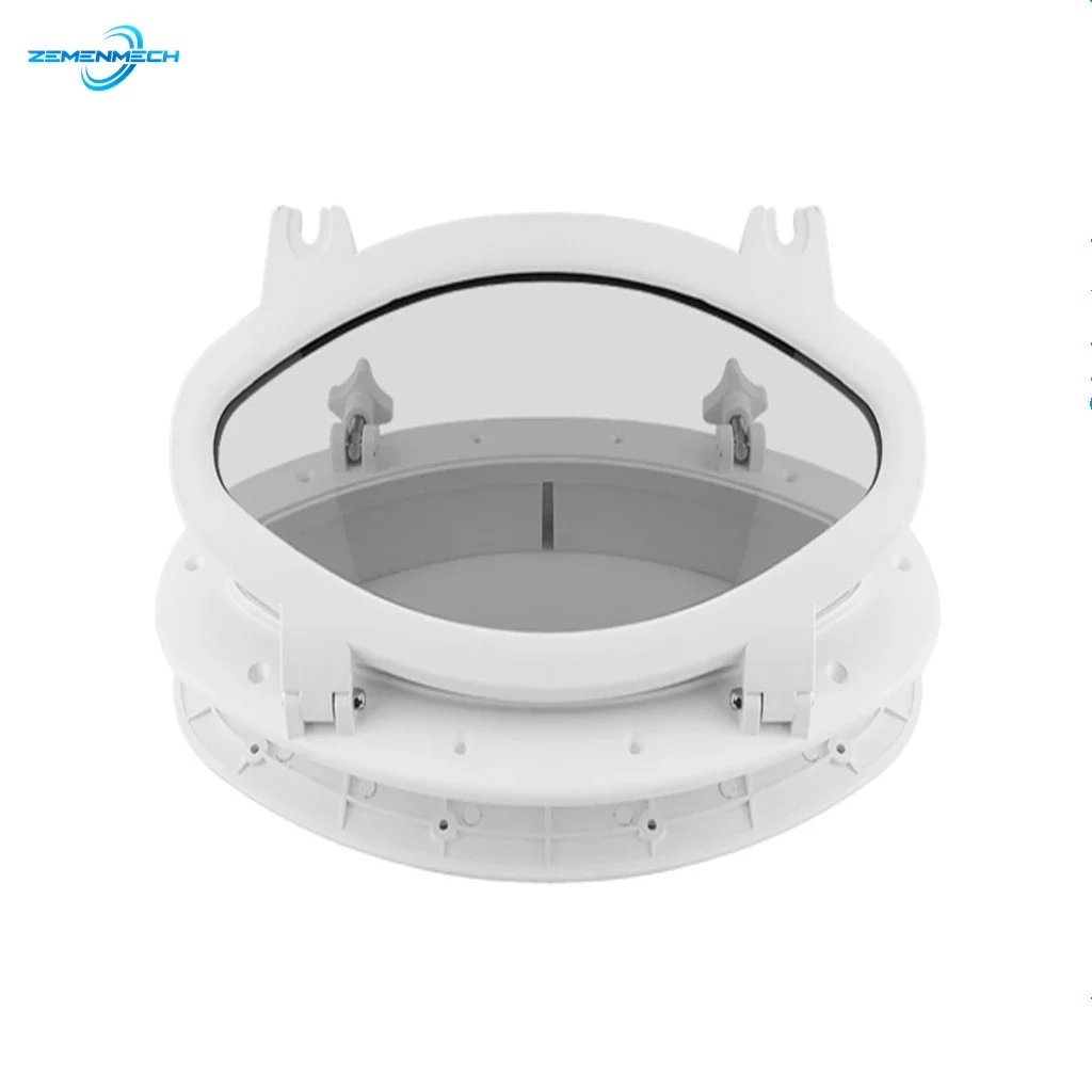 Marine Hardware Boat RV Oval Shape Porthole ABS Plastic Oval Hatches Port Lights Replacement Windows Port Hole Opening Portlight