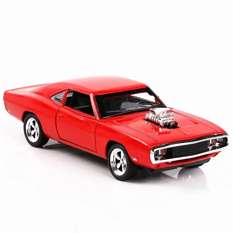 1:32 Fast & Furious Dodge Charger Muscle car Diecast Car modello in lega di metallo Pull Back Sound Light Car kids Gift Collection A142