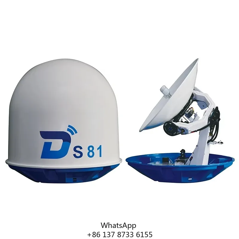Ditel S81 83cm Dish Antenna Starlink Internet Satellite Ku-band Tvro Digital Auto Tracking Boat TV Satellite Antenna System