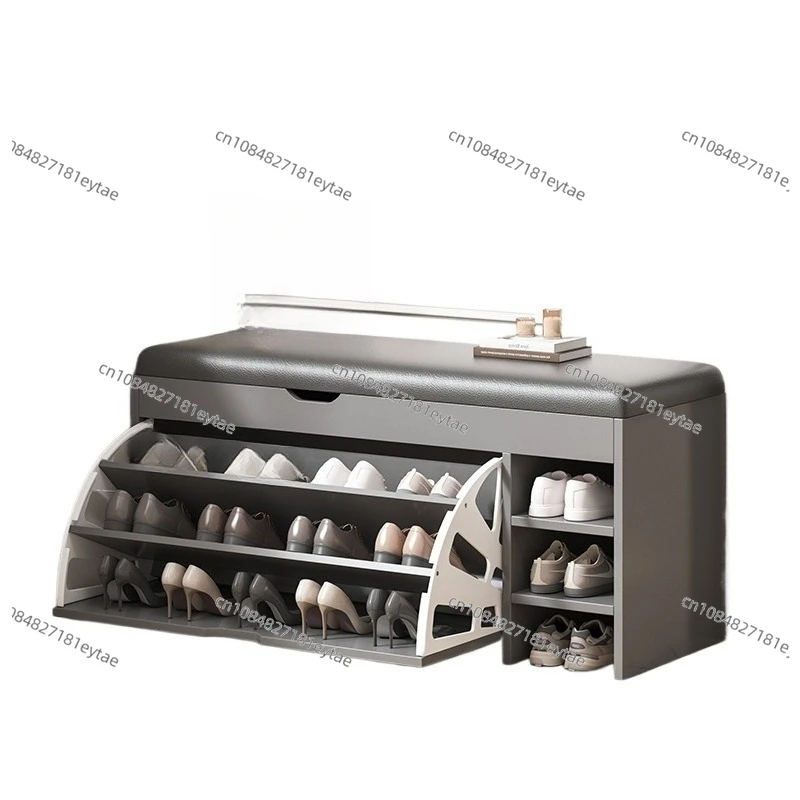 Flip Bucket Shoe Changing Stool for Home Use, Seated Shoe Cabinet, Multifunctional Home Use, Entrance Foyer Shoe Changing Stool