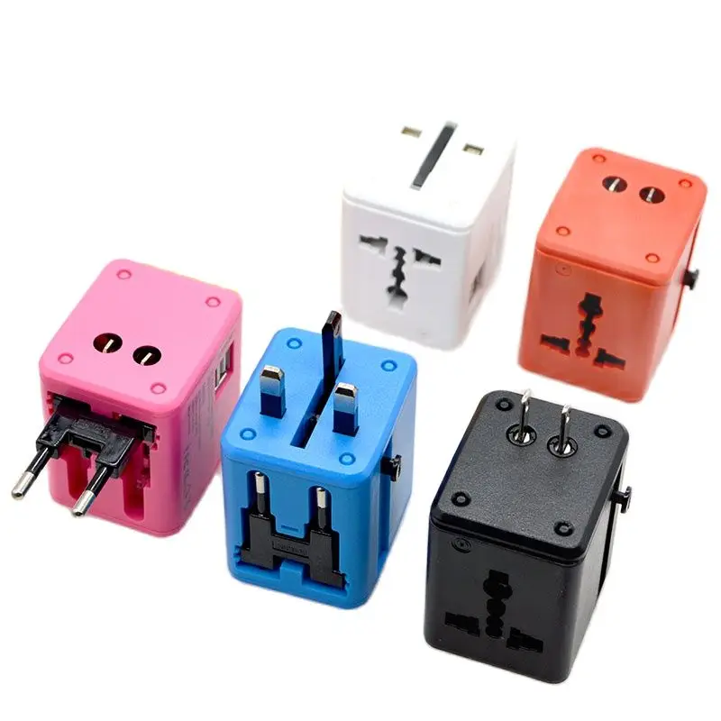 New Global Universal Travel Conversion Plug Socket Dual USB 2.1A Multifunctional Conversion Plug Charger Free Shipping To Brazil