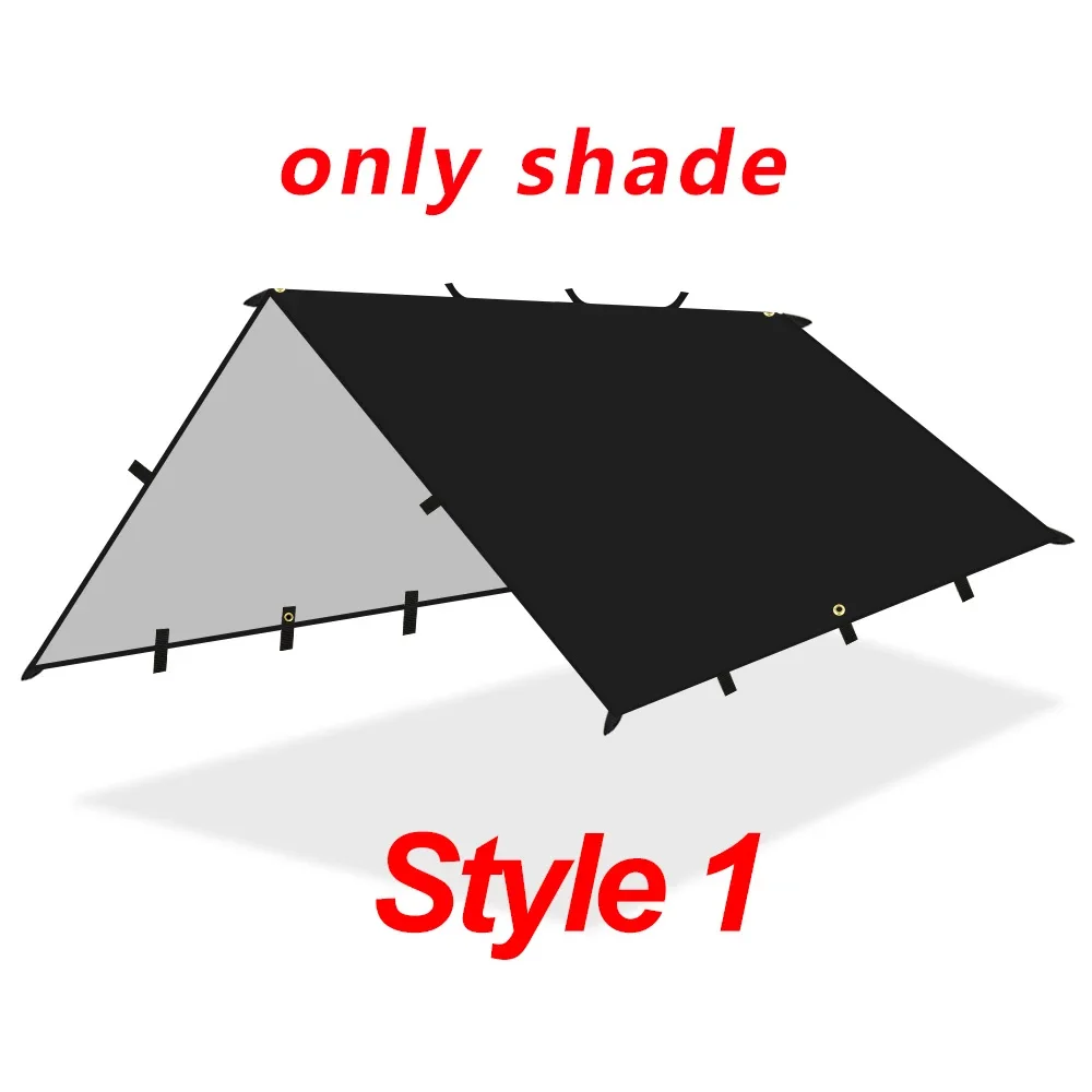 19 Hang-Point-Plane, wasserdicht, Survival-Bushcraft, Sonnenschutz, Strand-Schatten-Zelt, Outdoor-Überdachung, Rucksackreisen, Touristen-Markise, 4 x 4, 3 x 3 m