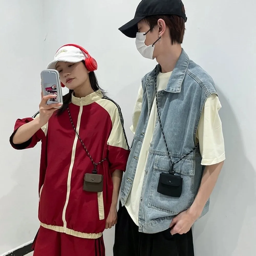 

Портативный мини-подвесной кошелек для монет на шею, повседневная сумка для хранения наушников на молнии, квадратная ткань Оксфорд, маленький держатель для карт, спортивный