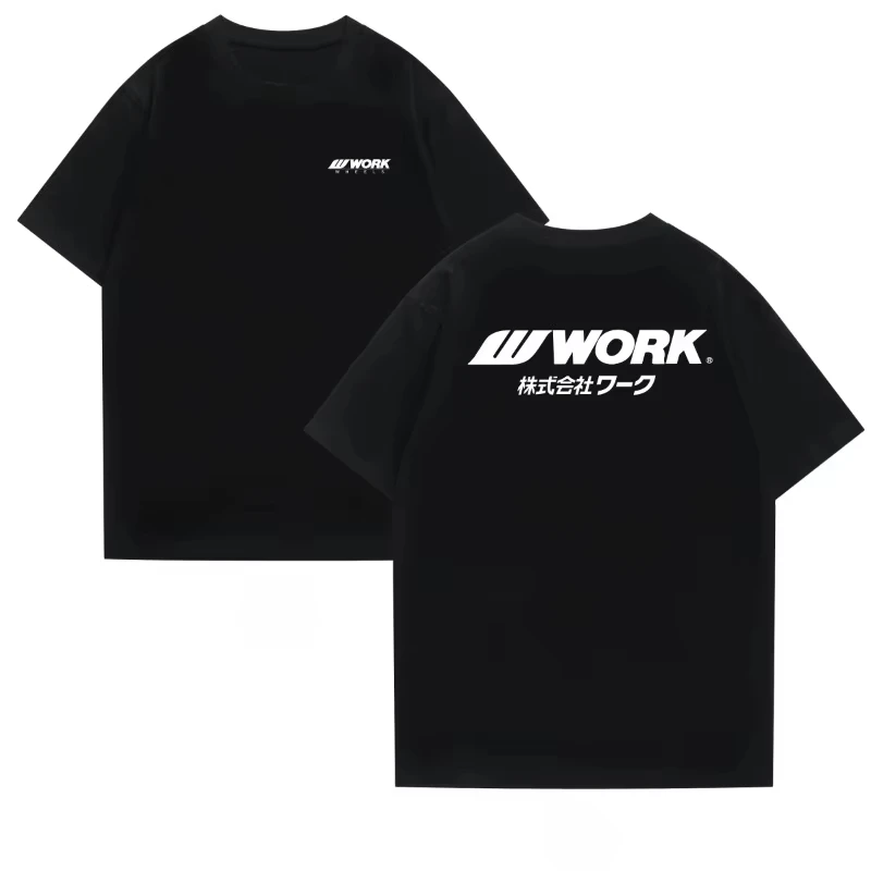 2026 NewSummer WORK Short Sleeve Classic Wheel Racing Sponsor Clothing RIM Car Fashion T-shirt Modified Car T-shirt Men T-shirt