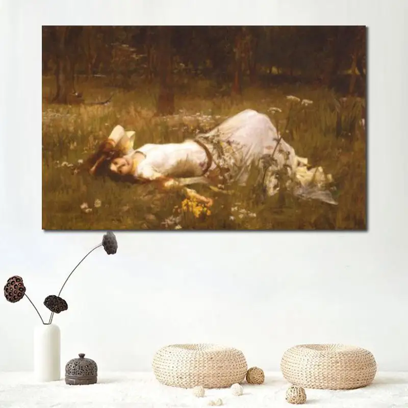 

Ophelia by John William Waterhouse Famous Oil Painting Reproduction Handmade High Quality