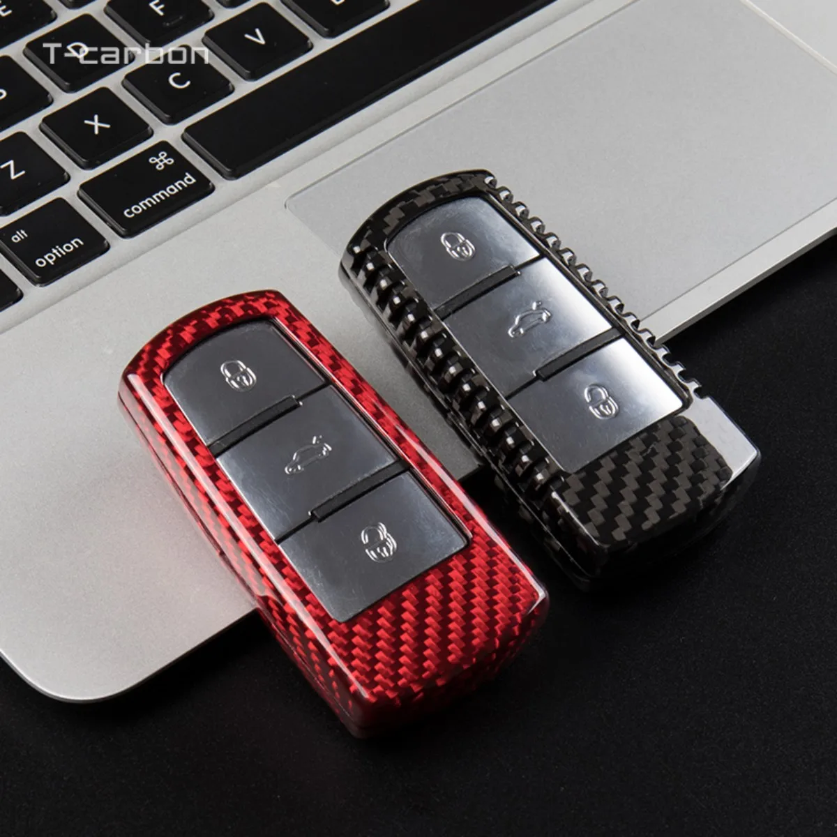

T-carbon carbon case key car case Shell For Volkswagen VW CC Passat B6 B7 Passat 3C CC