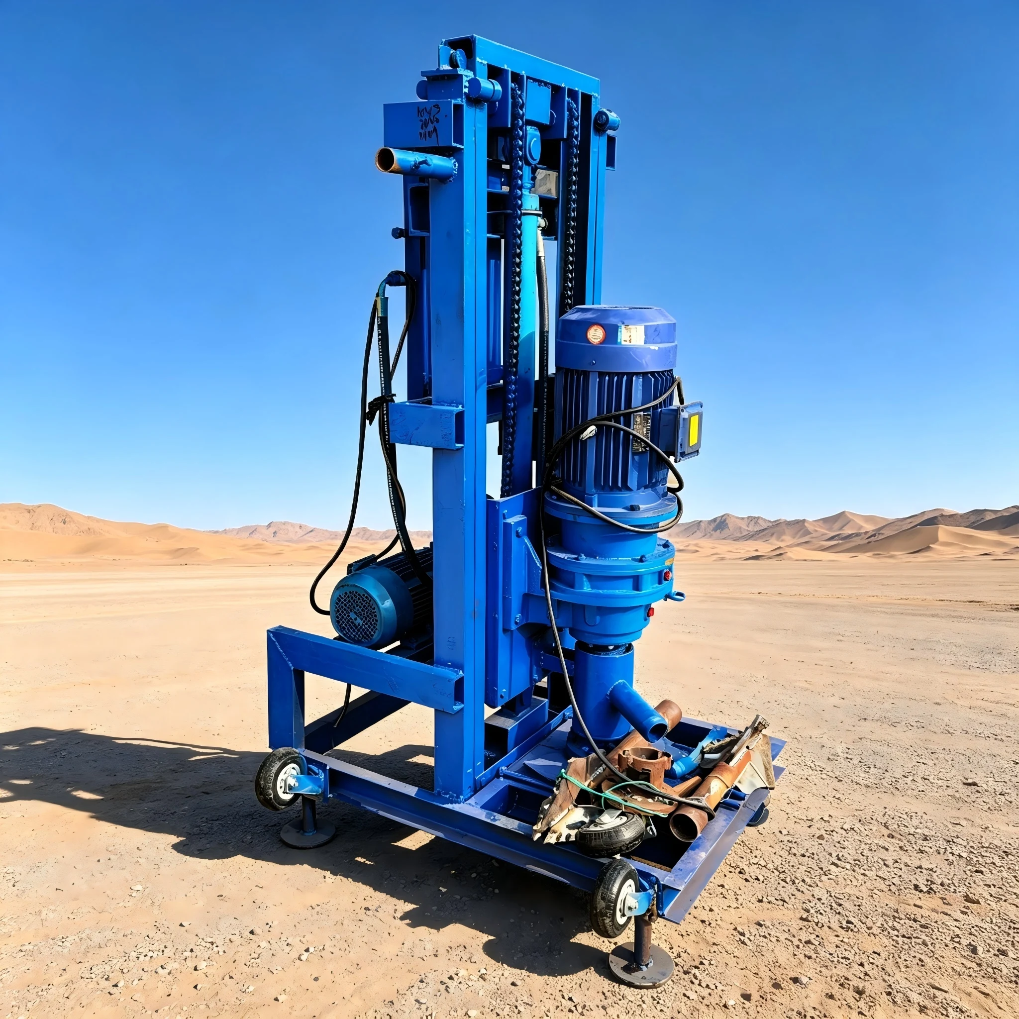 Customized Small Type Water Well Drilling Rig 100 Meter Depth Hydraulic Drive Durable Structure