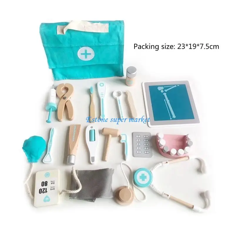 مجموعة ألعاب طبية محاكاة 090B مع ميزان حرارة للحمى، مجموعة هدايا للحفلات للفتيات والأولاد #5