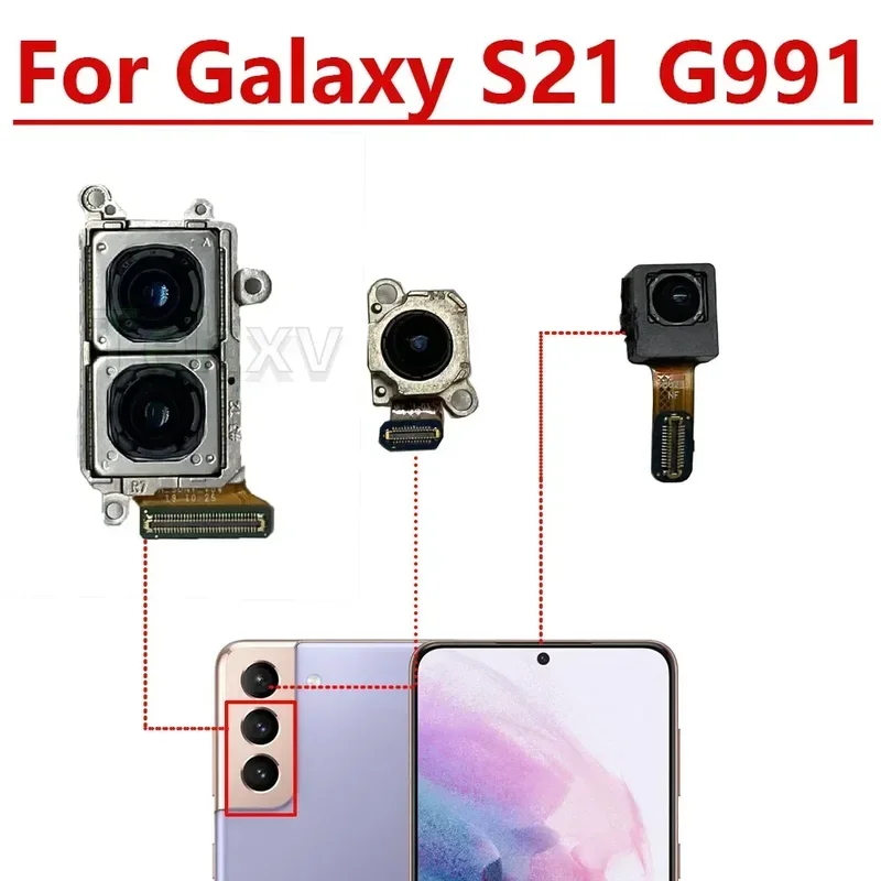 Good Main Rear Back Wide Front Telephoto Camera For Samsung Galaxy S21 5G SM-G991 G991B G991U G991N G9910 Flex Cable