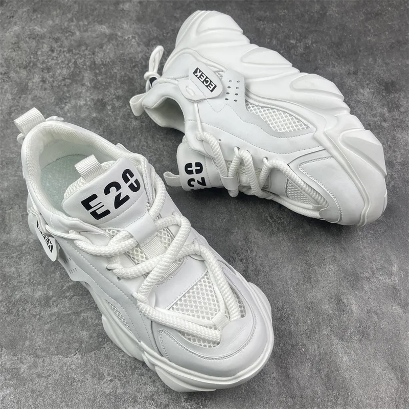 2024 New Hot Men's Sneakers Street Fashion Trend Casual Sneakers Men Comfortable No Slip Running Shoes Thick Sole Walking Shoes
