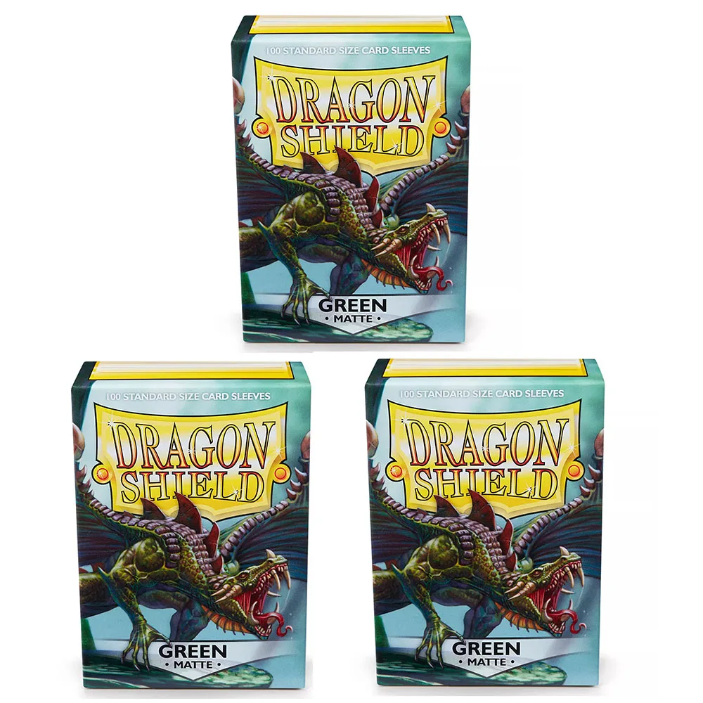 66x91mm Dragon Shield 100 PCS/BOX Green High Quality Cards Sleeves Board Games Cards Playing TCG Sleeves Protector
