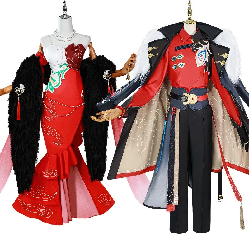 

2025 in Stock Game Anime Honkai: Star Rail X JDB Cos Tingyun Unisex Clothe Tail Necklace Accessories Role Playing Clothing Set