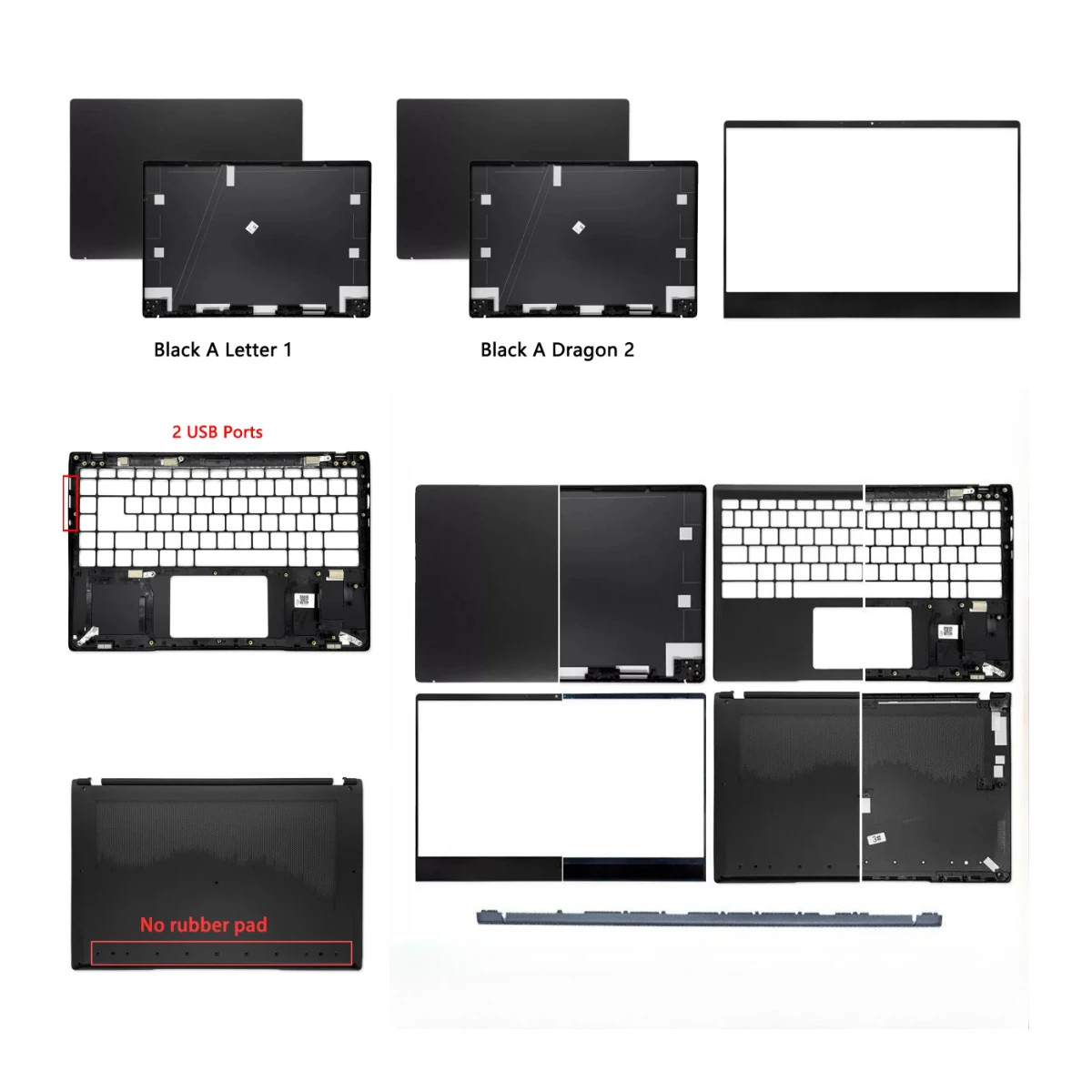 Laptop Case For Modern 14 M14 MS-14D1 14D2 14DK MS-M14 Notebook LCD Back Cover Front Bezel Palmrest Lower Cover Hingescover