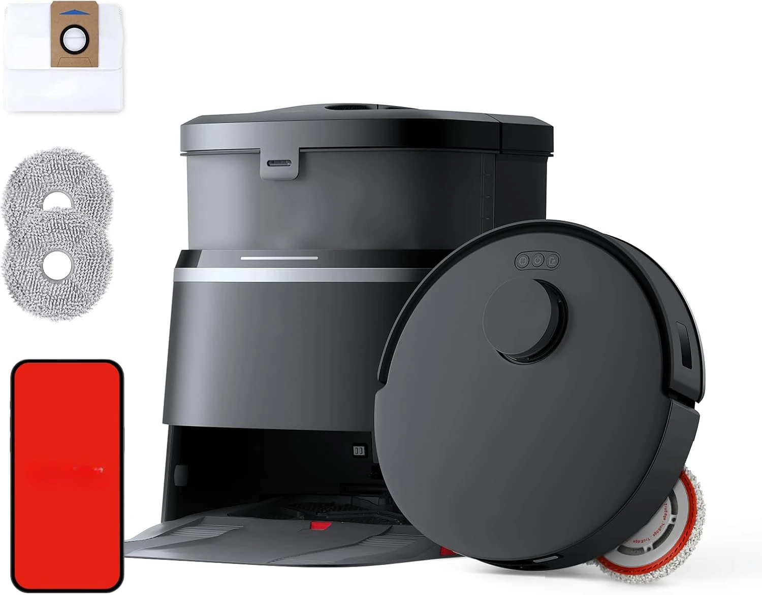 Robot Vacuum and Mop, 11000Pa Strong Suction, Technology, Deep Mopping, Auto Mop Washing/Drying, Auto-Lift Mopping