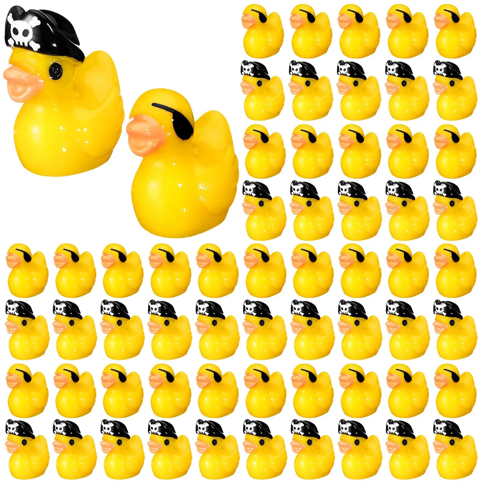 

Halloween Mini Resin Pirate Tiny Ducks Little Cute Miniature Resin Duck Miniature Figures Ornament for Crafts School Dollhouse H