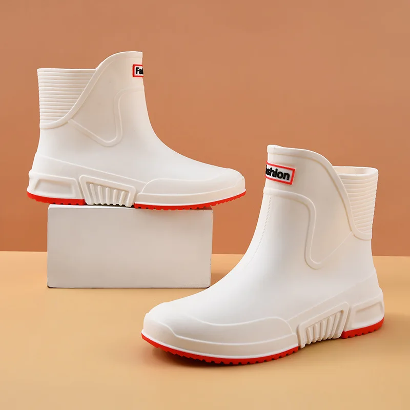 

Women's Rain Boots Anti-Slip Low Cut Thick Bottom EVA Wear-Resistant Breathable Waterproof Spring Autumn Season Heightening S...