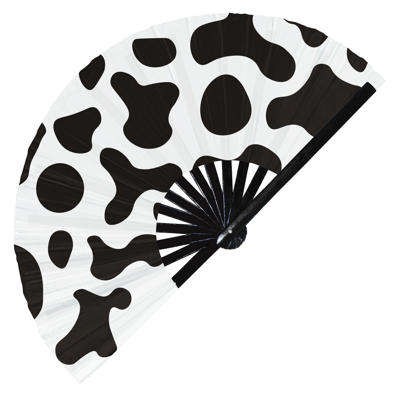 Cow Print Folding Fan Farm Animal Fur Print Hand Fan for Teen Men,Chinease/Japanese Handheld Fans,Perfect for Cooling,Dance,Gift