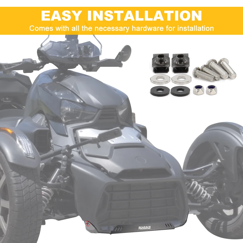 يصلح ل Can-Am Ryker 600 / 900 رالي سبورت 2019-2024 2025 UTV الحامي السفلي ATV الجبهة مشعاع ألومنيوم حامي لوحة التزلج #5