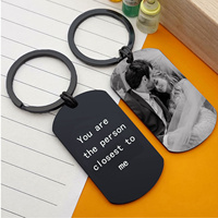 Amaxer Custom Keychain Double Sided Personalized Picture Text Keychains Engraving Photo Key chains Gifts for Women Boyfriend